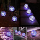 Solar Globe Lights Outdoor Waterproof-Solar Balls-Solar Garden Lights-Solar Orbs for Outside 4 Pack Cracked Glass Ball for Lawn Patio Yard Backyard Decorations, DS-XBQ-1-1-1 by GreenHaven Gardens