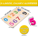 Magnetic Wooden Educational Number Puzzle - Learn Numbers & Color Recognition Toy – Toddler Preschool Game – Kids Montessori Education by TinyTreasures Baby Boutique