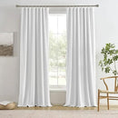 RAIN CITY Snow White Window Curtains 104 Inches Long Room Darkening Privacy Ceiling to Floor Curtains for Living Room Blackout Hook Drapes for College Dorm Back Tab 2 Panels 104 Length by CozyNest Decor