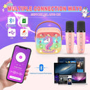 Unicorn Mini Karaoke Machine Toys: Kids Toys Girls Birthday Gifts Age 3-12+ LED Portable Bluetooth Speaker with 2 Wireless Microphone Gift Toy for 4 5 6 7 8 9 Years Old Girl Boy Kid Adult by TinyTreasures Baby Boutique