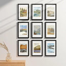 Vittanly 8x12 Picture Frames Set of 9, Shatter Resistant Plexiglass, Display 6x8 Pictures with Mat or 8x12 without Mat, Photo Frames for Wall or Tabletop, Engineered Wood, Black by CozyNest Decor