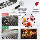 Professional Meat Injector Marinade Syringe Kit for Smoking & Grilling Turkey, Brisket & BBQ - Large 2 Oz Visible Stainless Steel Capacity - Never Leaks or Clogs + Safe Grill Cleaner & Flavor Brush by GreenHaven Gardens