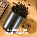 Black Ceramic Canister Set, 3pcs Ceramic Kitchen Canisters for Countertop with Airtight Wood Lids, Large Flour and Sugar Containers for Coffee, Tea, Spice by CozyNest Decor