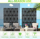 Outdoor Privacy Screen,72" H×47" W Metal Privacy Screen, Freestanding Privacy Fence Panels for Patio by GreenHaven Gardens