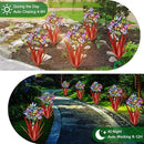 Homight Solar Metal Agave Butterfly Flower Stick Garden Sculpture - Outdoor Christmas Lights, Swaying Solar Lights Gift (2 PCS RED) by GreenHaven Gardens
