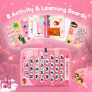 Princess Busy Book for Toddlers 1-3 | Montessori Activity Book with Various Activities For Girls & Boys | Educational Learning Sensory Board For Toddlers 1-3 | Portable busy board Travel Toy for Car by TinyTreasures Baby Boutique