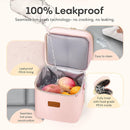 Breastmilk Cooler Bag with Ice Pack & Pacifier Case, Large Double Layer Insulated Baby Bottle Cooler Fits 6 Bottles, Breast Pump Storage Bag for Working Nursing Moms, with Gift Box by TinyTreasures Baby Boutique