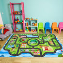 Car Rug,Kids Play Rug with Roads,Playroom Toy Car Rug, Car Track Rug City Map for Bedroom Classroom - (110X78.7 Inches) by TinyTreasures Baby Boutique