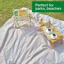 Cute Gingham Picnic Blanket, Waterproof Foldable, in Large 80x60in and Extra Large 80x80in, Portable Compact Beach Blanket, Oversized XL Outdoor Mat (Tan, X-Large) by TinyTreasures Baby Boutique