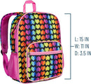 Wildkin ECO rPET Kids Backpack – Recycled, Padded, Adjustable for School & Travel – Rainbow Hearts by TinyTreasures Baby Boutique