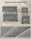 SONGMICS Storage Ottoman Bench, Foldable Foot Rest with Legs, 15 x 43 x 15.7 Inches, End of Bed Bench, Storage Chest, Load up to 660 lb, for Living Room, Bedroom, Entryway, Dove Gray ULSF018G02 by CozyNest Decor