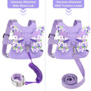 Accmor Toddler Harness Leash + Anti Lost Wrist Link, Kids Butterfly Harnesses With Children Leashes, Cute Baby Leash Walking Assistant Wristband Strap Tether for Girls Outdoor (Purple) by TinyTreasures Baby Boutique