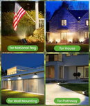 Solar Spot Lights Outdoor Waterproof IP67, 58 LED 3 Lighting Modes Solar Flood Lights, 2-in-1 Wall Light for Tree Yard Garden Pathway (Warm White, 1 Pack) by GreenHaven Gardens