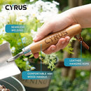 CYRUS 12.6”Garden Trowel,Heavy Duty Large Size Stainless Steel Garden Shovel with Ash Wood Handle,Suitable for Planting,Measuring,Weeding Multi-Functional Garden Spade by GreenHaven Gardens