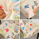 JQinHome Easter Chair Covers Set of 6,High Stretch Removable Washable Chair Seat Protector Cover for Easter Decoration-Easter Theme Decor with Easter Egg Basket by CozyNest Decor