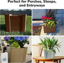 Raised Garden Bed - 1x1 ft Planter Box - Brown HDPE - No Tools Needed - DIY Kit for Urban Gardening, Flowers, Herbs & Vegetables - Made in The USA - 2 Pack by GreenHaven Gardens