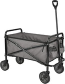 Amazon Basics Collapsible Folding Heavy Duty Utility Wagon for Outdoor Sports, 265 pounds Weight Capacity, Camping, Garden, and Shopping, 27.6 x 40.9 x 20 inches, Gray by GreenHaven Gardens