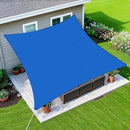 Amagenix Sun Shade Sail 8'X9' Curved Edge Outdoor Shade Canopy Blue Breathable 95% UV Block Shade Cloth for Patio Garden Backyard (We Make Custom Size)