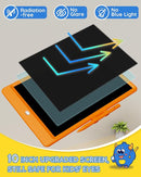 TEKFUN Toys for Girls Boys 10IN LCD Writing Tablet, Magic Doodle Board with Anti-Lost Stylus, Mess Free Coloring for Toddlers Drawing Pad, Toddler Travel Car Plane Trip Toys Gifts (Orange) by TinyTreasures Baby Boutique