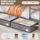 Under Bed Storage with Wheels, No Assemble Required 7.5 inches height Under Bed Storage bins,Large capacity Rolling Under bed Shoe Storage containers，dorm under bed storage drawers by CozyNest Decor