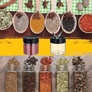 50 Pack 4.7 oz Plastic Spice Jars with Black Cap Empty Clear Plastic Spice Bottle Containers Reusable Seasoning Jars with Shaker Lids for Kitchen Storing and Dispensing Salt Powders by CozyNest Decor