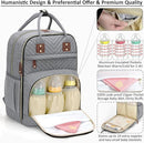 Diaper Bag Backpack for Women with Changing Pad, Baby Bag with Insulated Pockets Multifunctional Diaper Bags For Baby Girl Boy Waterproof Baby Bags For Boys Girls Maternity Bag Grey by TinyTreasures Baby Boutique