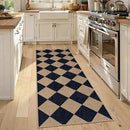 Lahome Checkered Easy Jute Runner Rug, 2x6 Kitchen Mats for Floor Washable Entryway Runner, Checkerboard Black Indoor Outdoor Carpet for Hallway 6ft Entry Laundry by CozyNest Decor