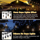 Outdoor String Fairy Lights, 24ft Dimmable Patio Lights with 12+1 S14 Retro Edison Bulbs & 72 Fairy Rope, IP65 Waterproof, LED Outside Hanging Light for Backyard Gazebo Bistro, 10 Strands Connectable by GreenHaven Gardens