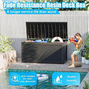 260 Gallon Large Resin Deck Box, Lockable Outdoor Storage Box for Patio Cushions Storage Furniture,Garden Tools, Pool Supplies, Weatherproof and UV Resistant-Black Rattan (260 Gallon) by CozyNest Decor