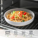 Pasta Bowls 26 OZ,Ceramic Salad Serving Bowls Set of 4,Large 8.2 inch Shallow Bowls Plates for Soup,Fruit,Noodle,Dinner,Dishwasher & Microwave Safe,White by CozyNest Decor