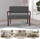 Accent Chair 2 Seat, Arm Chairs with Soft Seat and Armrests for Living Room, Love seat for Dining, Reading, and Waiting Rooms (Gray) by CozyNest Decor