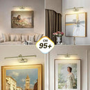 Wireless Picture Lights Rechargeable Gallery Lighting Battery Picture Frame Light with Remote and Timer, Adjustable Art Light for Paintings, Portraits, Antique Bronze Finish 24'' Inch 5W 2700K by CozyNest Decor
