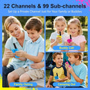 Walkie Talkies for Kids Toys for Boys Girls 4-6, 3 Miles Range Walkie Talkie to Camping, Outdoor 4 Year Old Girl Birthday Gifts for 3 4 5 6 7 Year Old Boy Girl Gifts Age 6-8 (Blue&Pink&Yellow) by TinyTreasures Baby Boutique