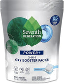 Seventh Generation Oxy Booster Stain Remover Packs Fragrance Free Power+ Stain Remover For Clothes 25 Count by CozyNest Decor