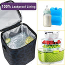 Breastmilk Cooler Bag with Ice Pack Fits 4 Bottles Up To 9 Ounce Insulated Breast Milk Cooler on the Go with Strap Baby Bottle Cooler Bag for Nursing Mom Daycare or Travel by TinyTreasures Baby Boutique
