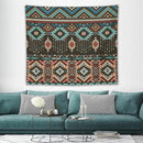 HZOHNAGO Aztec Tapestry Turquoise Blue and Brown and Native American Tribal Pattern Printed Wall Tapestry Wall Hanging for Bedroom Living Room Dorm 60" W x 50" H by CozyNest Decor