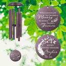 ASTARIN 36" Large Deep Tone Personalized Sympathy Wind Chimes, Memorial Wind Chime for Loss of Mother Father Loved One, Angel's Feather Bereavement Gifts Decor Outdoor Patio Garden(Produced in USA) by CozyNest Decor