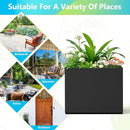 FENCY Metal Planter Box, Large Rectangular Planters for Outdoor Plants, Outdoor Tall Planters with Drainage Holes, Black Metal Planters (30" L x 12" W x 24" H) by GreenHaven Gardens