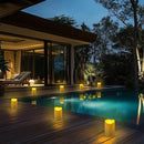 Homemory 4"x6" Outdoor Waterproof Flameless Candles with Timers and Remote Control, Battery Operated Candles, LED Plastic Candles, Ivory White, Set of 2 by CozyNest Decor