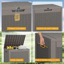 NUNU LAB 31 Gallon Outdoor Storage Box Waterproof,Indoor Outside Deck Boxes,Backyard Storage Bin For Package Delivery,Garden Tools,Patio Cushions,Pool Accessories,Storage Bench Lockable Lid by GreenHaven Gardens
