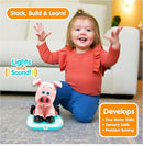 Stack-a-Roos Baby Pig by Salus Brands - Animal Stacking Toy, Educational Early Learning Toy for Infants Babies Toddlers, Age 12+ Months - Great Baby Gifts. STEM Toy by TinyTreasures Baby Boutique