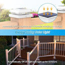 VOLISUN 4x4 Solar Post Cap Light 12pack,Solar Fence - Cap Lights Outdoor Waterproof for Wooden/Vinyl Post,White Deck Post Cap Light Solar Powered with Warm White for Garden/Patio/Porch by CozyNest Decor