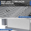 Stainless Steel Dish Drying Rack - Large Capcity 304 Grade Dish Drainer for Kitchen Counter with Drain Board, Utensil Holder & Detachable Cup Shelf, Rustproof Multifunctional Organizer by CozyNest Decor
