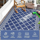 GAOMON Outdoor Rug for Patio Reversible Plastic Camping Rugs by CozyNest Decor
