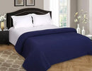 Elvana Home 100% Cotton Bed Blanket, Breathable Bed Blanket King Size, Cotton Thermal Blankets King, Perfect for Layering Any Bed for All Season, Navy Blue by CozyNest Decor