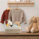 Small Woven Storage Baskets 12“X8”X5“ Decorative Rope Bins for Organizing Shelves, Closets, and Toys, Empty Gift Baskets, Cute Organizer Basket for Home and Office (white and brown regular) by CozyNest Decor