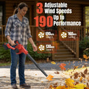 DeForce Cordless Leaf Blower for Milwaukee 18V Battery, 4 in 1 Blower/Vacuunm/Inflator/Deflator, Electric Mini Leaf Blower, 3 Speeds, 190 MPH with Extended Tube for Lawn Care(Bare Tool Only) by GreenHaven Gardens