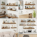 fuqing Floating Shelves for Wall, Bathroom Shelf Wall Mounted for Storage, Shelves with Invisible Bracket for Bedroom, Kitchen, Living Room, Farmhouse Small Book Shelf, 36 Inch Set of 2, Rustic Brown by CozyNest Decor