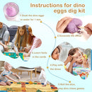 Dino Fossil Eggs Dinosaur Toys - 12 Dinosaur Eggs Dig Excavation Kit w Play Mat for Kids Ages 5-7 Easter Basket Essentials STEM Toy Christmas Birthday Gift for Boys Girls 3 4 5 6 7 8 + 8-13 Years Old by TinyTreasures Baby Boutique