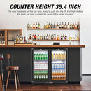 Beverage Refrigerator Under Counter, Back Bar Cooler with 2 Glass Door, Commercial Display Fridge 35.42 Inch Wide 7.4 Cu.Ft, Drink Fridge for Beer Soda Wine, Beverage Cooler for Kitchen Shop Bar by CozyNest Decor